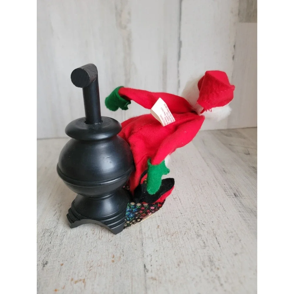Annalee furnace stove warming Santa Claus Xmas plush mobility doll unique